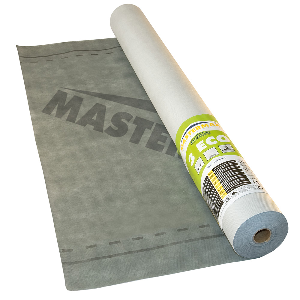 Masterplast MASTERMAX 3 ECO супердиффузионная мембрана, 75м2 Masterplast MASTERMAX 3 ECO супердиффузионная мембрана, 75м2