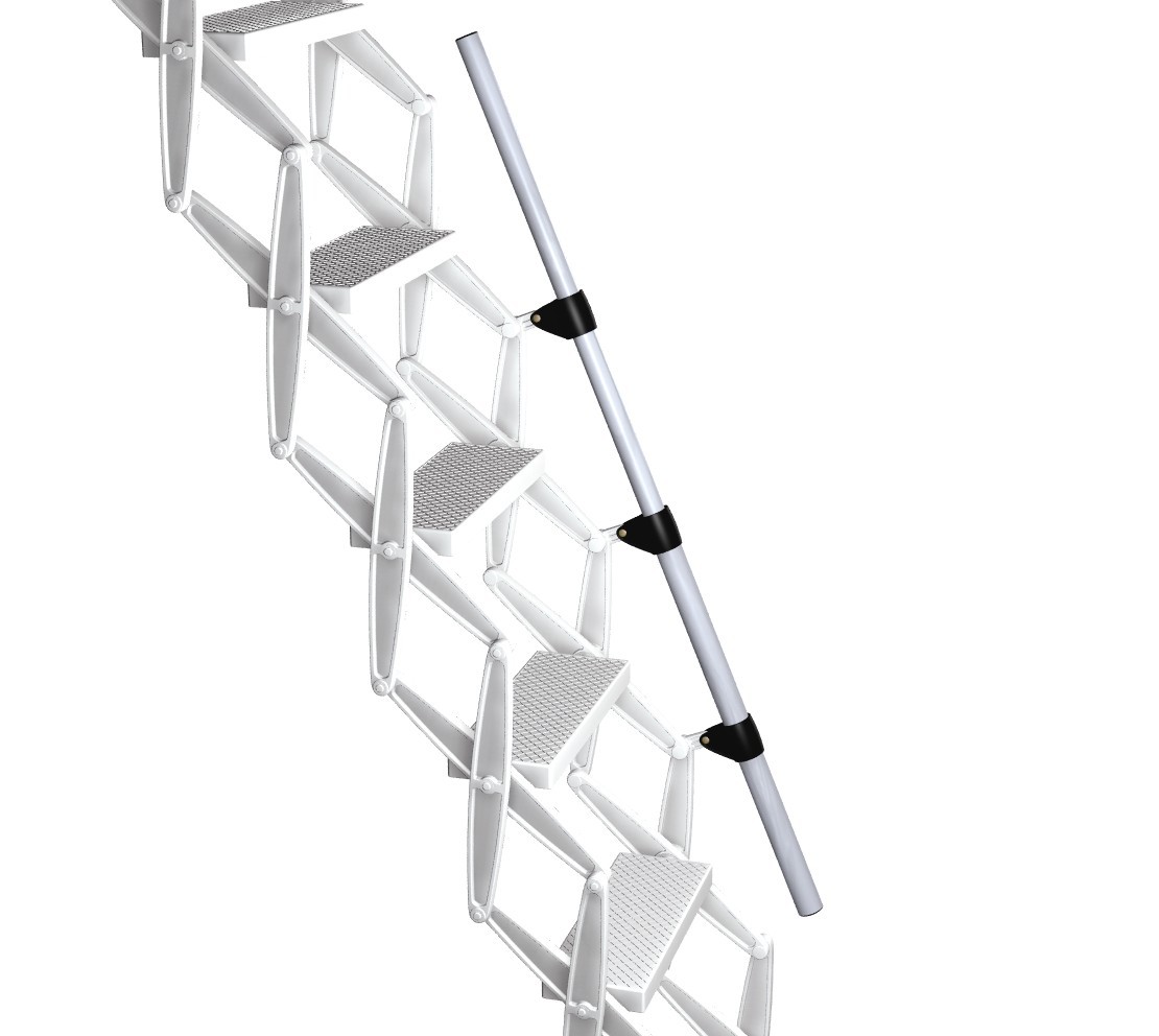 Телескопический поручень Roto для металлических лестниц